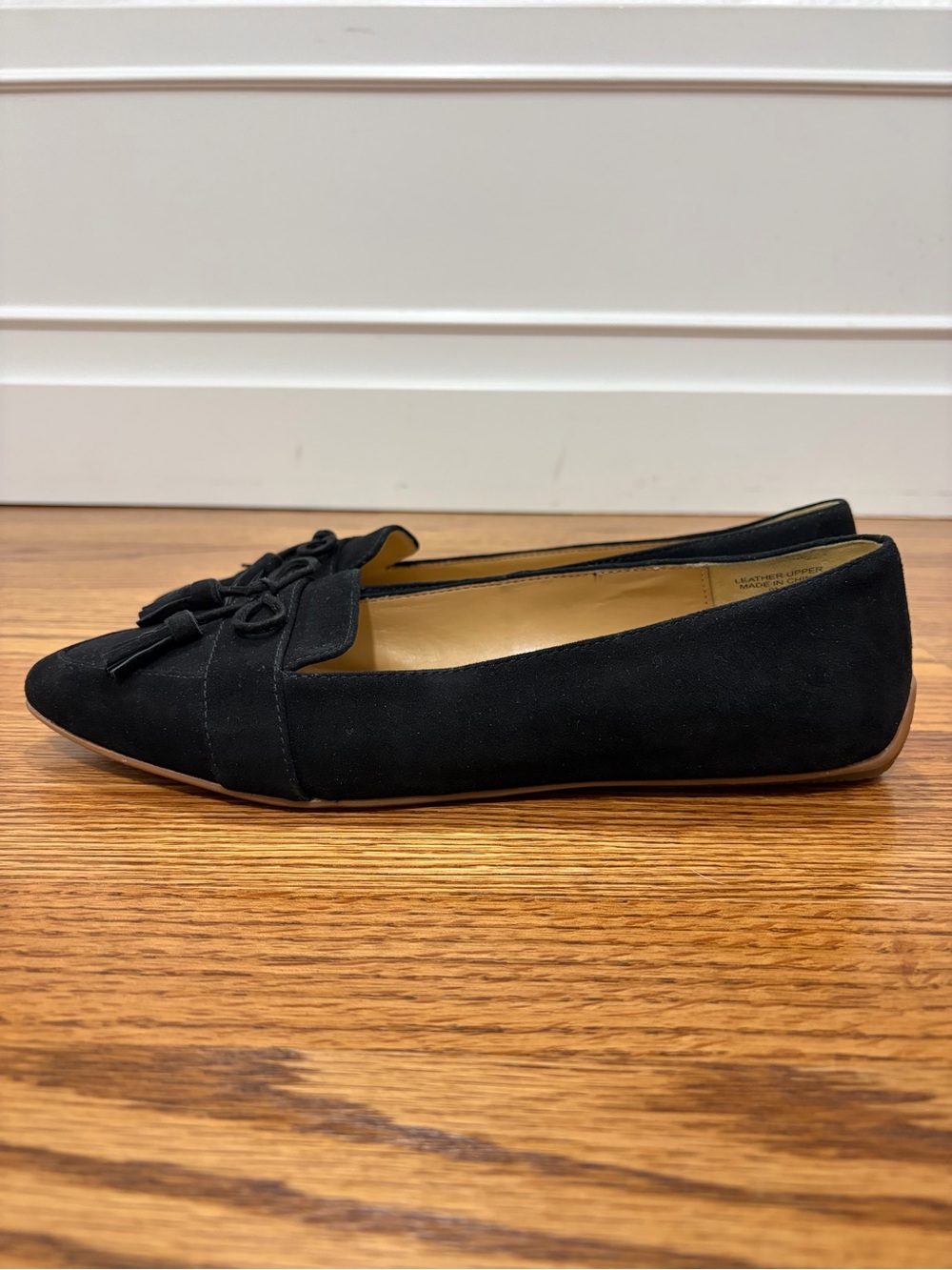 Talbots Francesca Black Suede Tassel Driving Loafers (9) - Picture 3 of 7